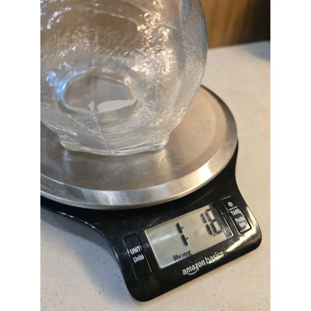 Vintage inspired Anchor Hocking Glass Pig Coin Bank Big Clear‎ Piggy Bank